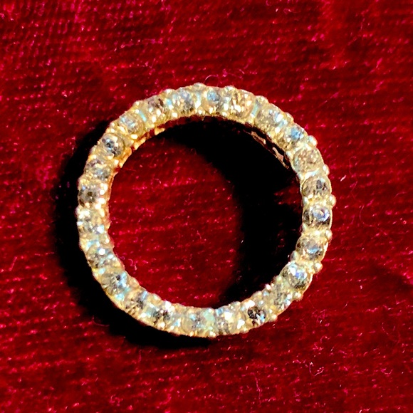 10k Gold & Sapphire Plated Necklace Pendant - Picture 6 of 8